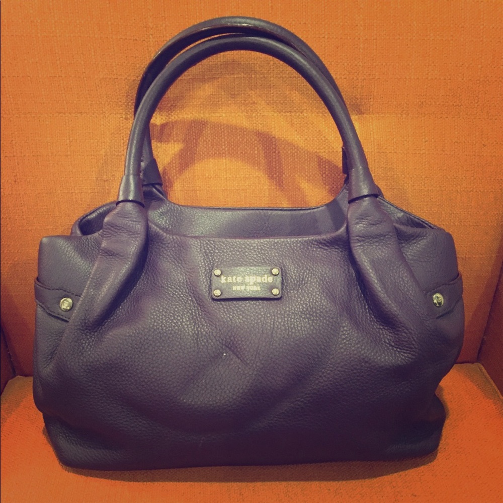 Purple Kate Spade shoulder bag! Leather!